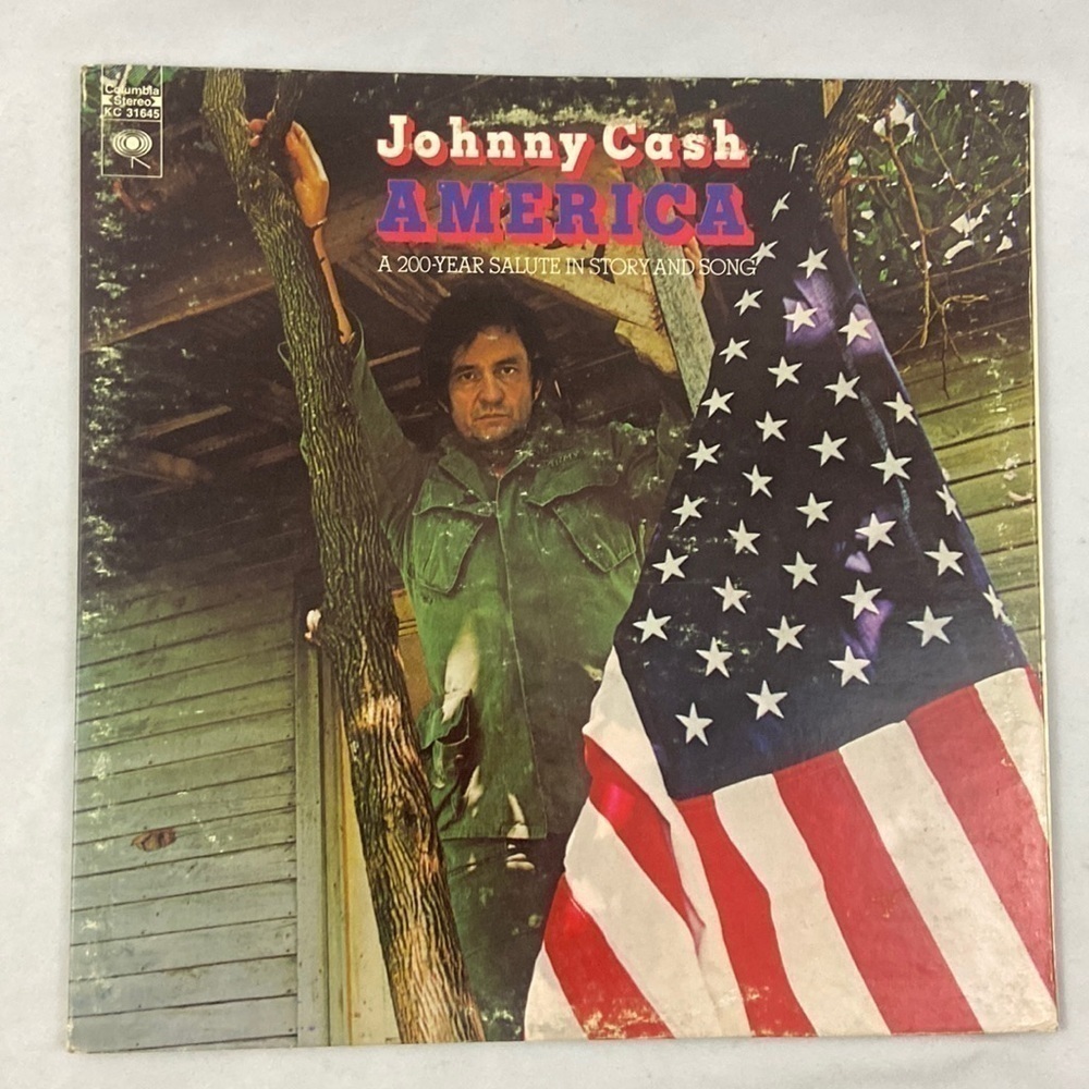 Johnny Cash America A Year 200 Year Salute In Story And Song Vinyl Record LP